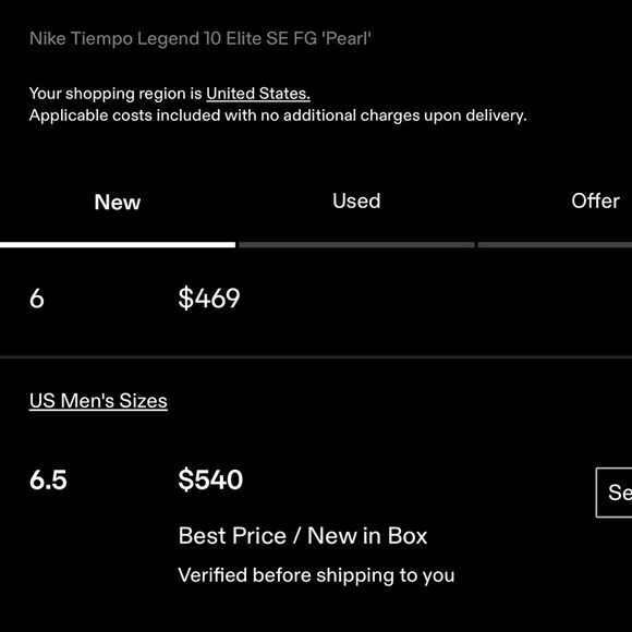 Nike Tiempo Legend 10 Elite FG 30 Anniversary Pearl Soccer Cleats FZ1578-100 6.5